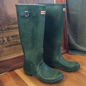 Hunter Wellies size 8 hunter green
